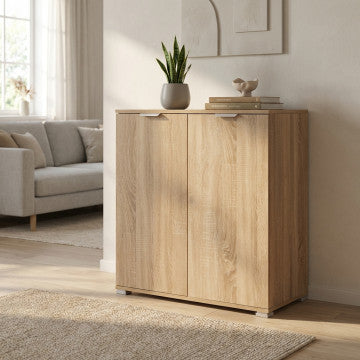 Mobiletto 2 ante in truciolare bilaminato 75x38x85 cm colore naturale