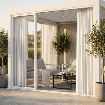 Tenda interna per pergola bioclimatica lato 4 m poliestere 370x238 cm
