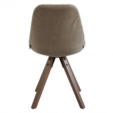 Sedia in legno di quercia con seduta in PVC, dimensioni 48x44x84 cm