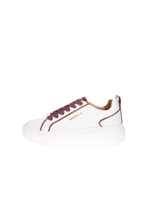 Sneaker Donna Stone High Alexander Smith In Pelle Con Lacci Sottopiede Imbottito Fondo Gomma Con Para Alta 5 Cm
