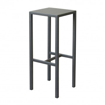 Sgabello alto in metallo 30x30 cm, altezza 75 cm, colore antracite