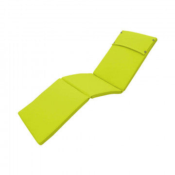 Cuscino lettino poliestere sfoderabile idrorepellente verde 194,5x59 cm