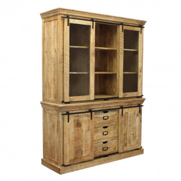 Mobile in legno mango con 4 ante e 3 cassetti 150x50x200 cm