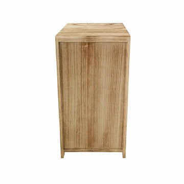 Mobiletto legno paulownia 3 cassetti 35x30x62 cm marrone chiaro