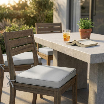 Cuscino seduta quadrato poliestere grigio sfoderabile 39x39 cm spessore 4