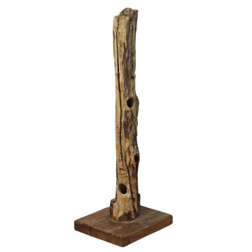 Porta bottiglie in legno di teak, dimensioni 30x35x100 cm