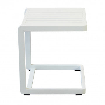 Tavolino quadrato in alluminio verniciato, 40x40 cm, altezza 45 cm