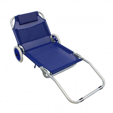 Carrello pieghevole spiaggia struttura acciaio Ø25mm tessuto textilene