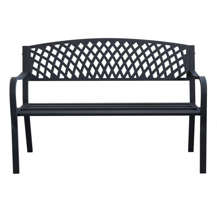 Panchina Montreal 2 Posti Acciaio Antracite 128x56x85h cm