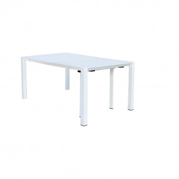 Consolle in alluminio verniciato con struttura modulare, 100 x 51,50-260 cm