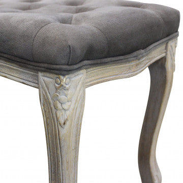 Panca in legno con rivestimento velluto, dimensioni 110x36x47 cm