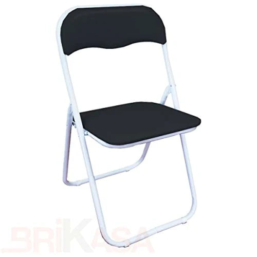Sedie chiudibili  POLO GLOSSY con Struttura in Acciaio Lucido Bianco Sedie e sgabelli pieghevoli Hobby Shop Solution Nero  