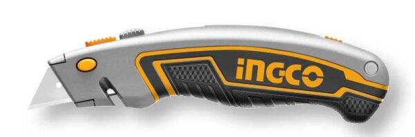 Cutter Professionale Ingco con 6 Lame di Ricambio SK5 61x19 mm