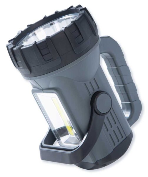 Faro torcia LED ricaricabile Extreme 15 in design compatto, con manico ergonomico, luce potente e resistente all'acqua IP55, ideale per emergenze e lavoro all'aperto - SKU: CFG-EL184