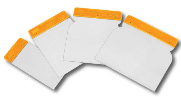 Set 4 spatole senza manico Ingco, acciaio al carbonio, 5-12 cm