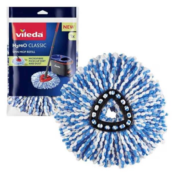 Ricambio Vileda H2Pro Spin Mop - Piastra Triangolare Microfibra