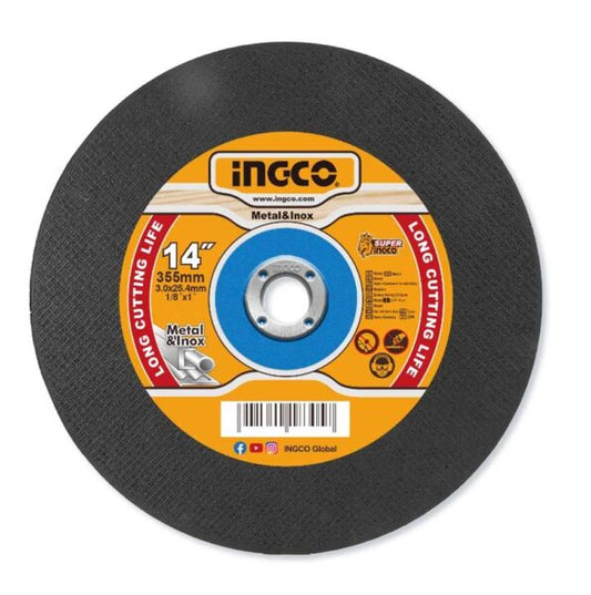 Disco ferro da 355mm per troncatrice, diametro 14 pollici, taglio preciso su metallo e inox, design resistente e durevole, SKU: I/MCD303558