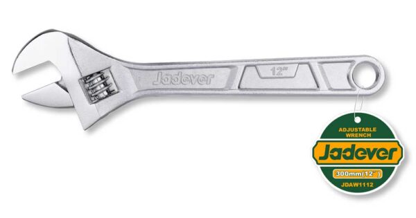 Chiave a rullino regolabile in acciaio con misura di 12 pollici, design ergonomico, robusta, ideale per professionisti e fai-da-te - SKU: JDAW1112