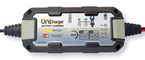 Caricabatterie Mantenitore 3,5A 6/12V Batterie Piombo AGM Gel Litio