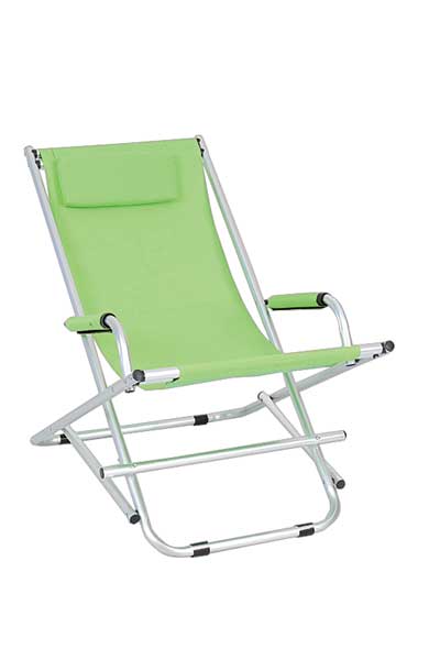 Dondolino Rock Richiudibile - Alluminio, Poliestere, Verde