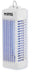 Zanzariera IRIS a torre con lampada elettrica 7W, struttura in plastica bianca, protezione dagli insetti e illuminazione potente, SKU: ZANEL-5521