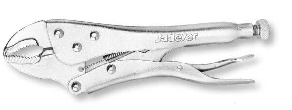 Pinza Curve 10P per Uso Flessibile in acciaio cromato con ganasce curve, ideale per lavori di utensileria e serraggio preciso. Marchio Eurogross.