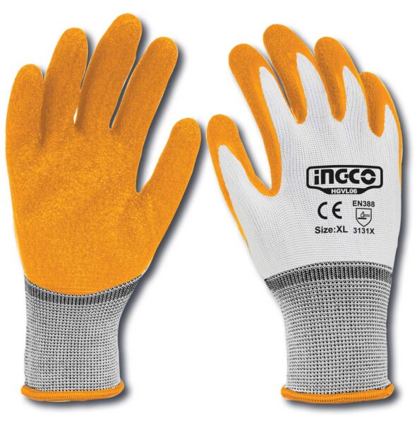 Guanti in Lattice XL Ingco, Maglia Cotone/Poliestere, Cert. CE EN388-2132X