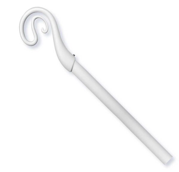 Bastone per tende in acciaio estensibile con gancio a spirale, colore bianco, lunghezza regolabile da 120 a 210 cm, resistente e raffinato