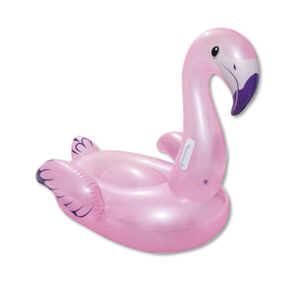 Cavalcabile Gonfiabile Fenicottero 127x127 cm – Maniglie Integrate