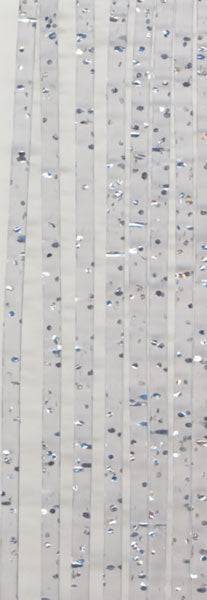 Tenda PVC glitter argento 100x220 con finitura brillante, decorativa e resistente, ideale per ambienti eleganti e festivi, SKU: SPAG1022-ARG