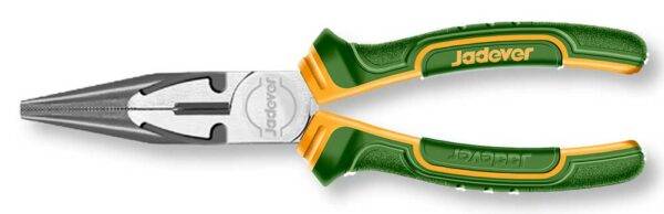 Pinza a Becco Lungo Piatto 160 mm – Acciaio al Carbonio, Manico Bicolore