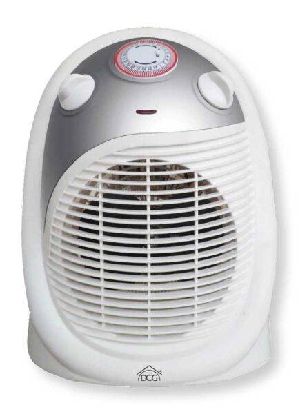 Termoventilatore 2000W con funzione calda e fredda, regolazione del termostato e timer programmabile, ideale per riscaldare ambienti domestici
