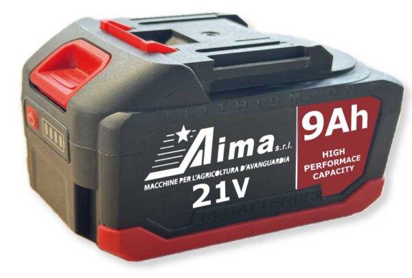 Batteria Li-Ion 21V 9.0Ah AIMA per Scuotitore Olive