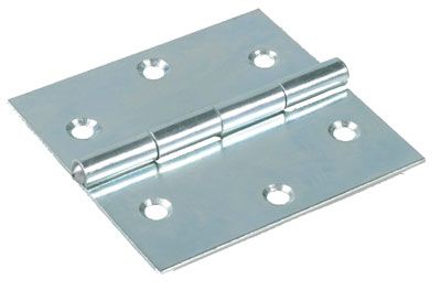 Cerniera acciaio zincato 57x42 mm pesante con perno sfilabile, ideale per porte e sportelli. Accessorio robusto per ferramenta Eurogross.