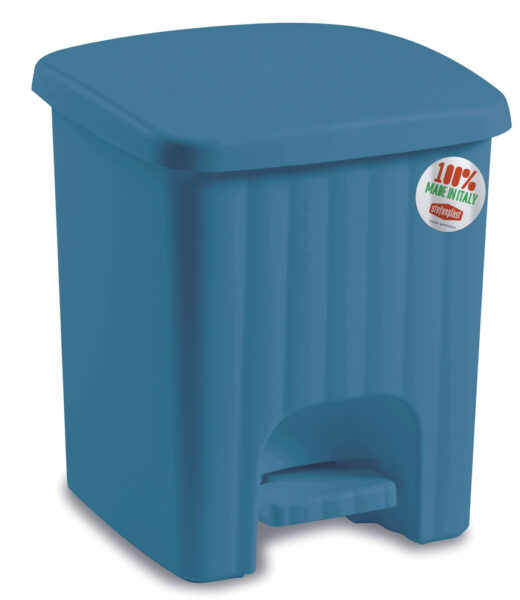 Pattumiera Pedalina da Bagno 4,5L Blu Ottanio – Apertura a Pedale