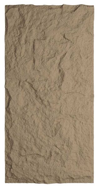 Rivestimento murale 3D effetto pietra in PU beige, superficie ruvida e realistica, ideale per isolamento acustico e design, 120x60 cm