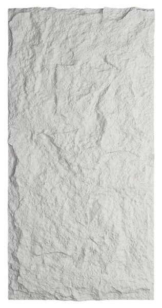 Rivestimento murale 3D effetto pietra in PU bianco, superficie ruvida e realistica, ideale per isolamento acustico e decorazione, 120x60 cm