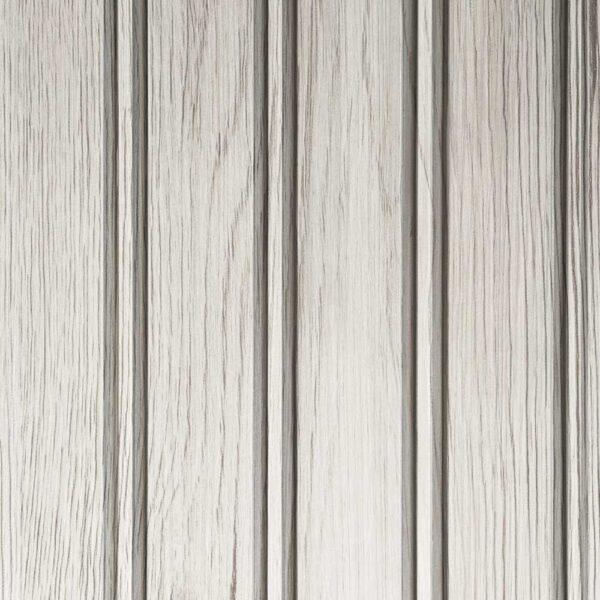 Pannello Murale PVC Opera effetto Doghe Legno 3D 280x30x1cm Bianco