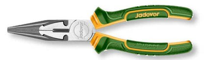 Pinza Becco Curvo 160MM in acciaio al carbonio con impugnatura bicolore verde e gialla, ideale per lavori di precisione e fai-da-te.
