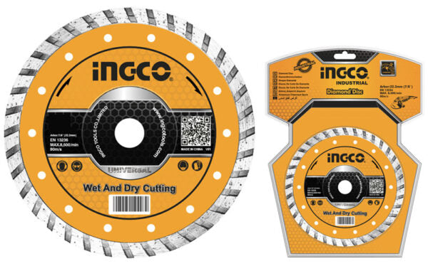 Disco Diamantato INGCO 115x22,2mm – Ultra Sottile, Alta Precisione