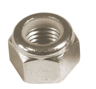 Dado autobloccante M10 zincato conforme DIN 982 UNI 7473, ideale per fissaggi antivibranti in confezione da 500 pezzi per ferramenta professionale.