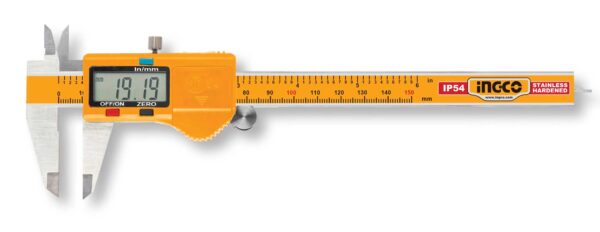 Calibro Digitale INGCO 150 mm – IP54, Precisione 0,01 mm, Scala Metrica/Pollici