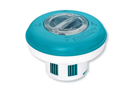 Dispenser cloro galleggiante per pastiglie 200g con regolatore
