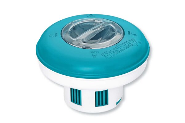 Dispenser cloro galleggiante per pastiglie 200g con regolatore