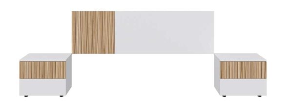 Testiera con Comodini Ethna 266 cm – Design Moderno e Funzionale