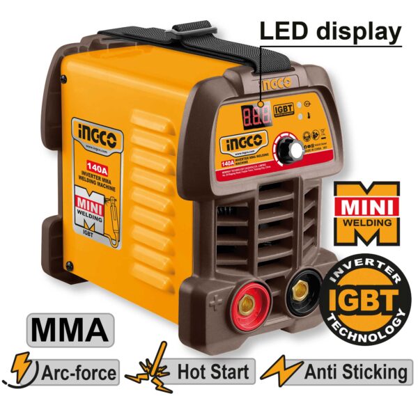 Saldatrice Mini Inverter MMA 140A IGBT – Leggera, potente e completa di accessori