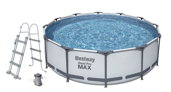 Piscina rotonda fuoriterra 366x100 cm – Acciaio galvanizzato 9.150 L con pompa