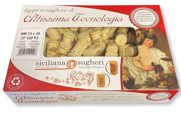 Tappi in Sughero Vera Spagna Ø26x40 mm – Confezione da 100 Pezzi