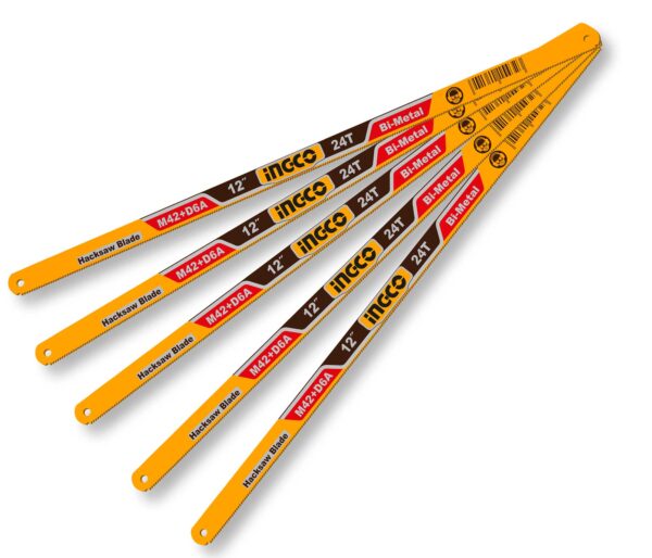 Set 5 lame 24T per seghetto 300mm – Acciaio M42+D6A, taglio preciso