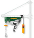 Paranco elettrico 450W 125/250KG montato su struttura metallica, con gancio e comando a filo per sollevamento fino a 18MT.